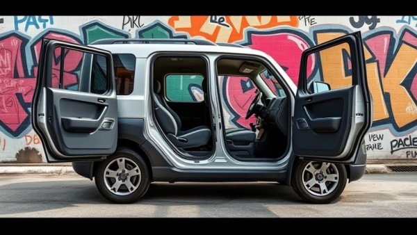 Honda Element revival as a hybrid in urban graffiti backdrop.