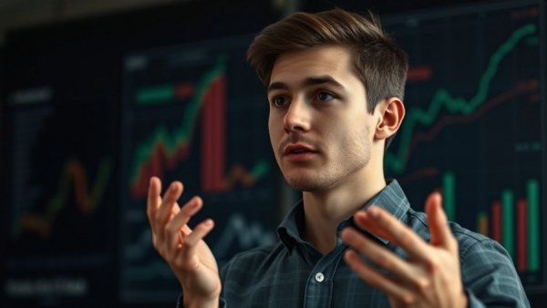 Man discussing starting a home services business with graphs.