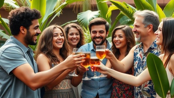 Tequila storytelling boosts restaurant margins; vibrant group toast outdoors.
