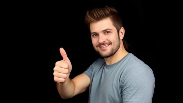 Confident man with a mullet, showcasing mullet trend in business uniforms.