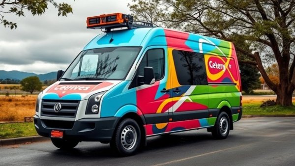 Colorful commercial van parked outdoors symbolizing hidden success.