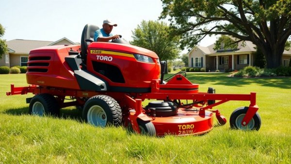 12-Foot Toro Mower in Lawn Care on residential lawn.