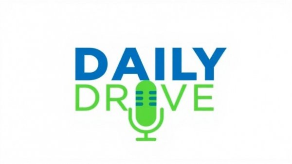 Automotive News Daily Drive logo with microphone icon.