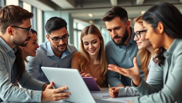 Professionals analyzing data in modern office; Key Trends in Digital Commerce.
