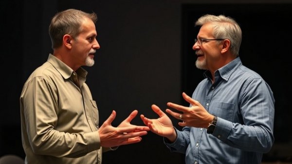 Life can be simple if you let it - two men discussing in casual setting