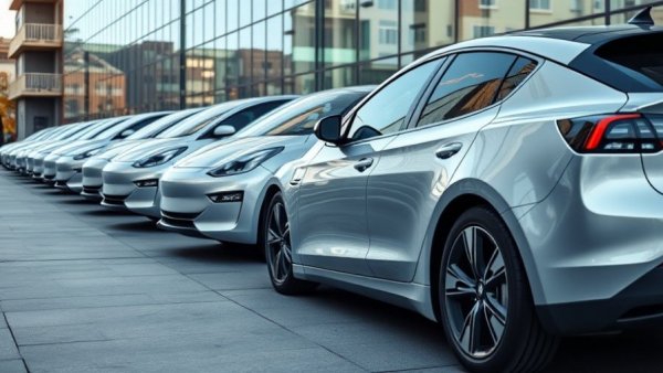 Sleek silver cars parked near glass building, Chinese vehicle ban in the US