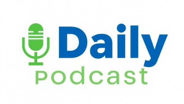 Automotive News Daily Drive podcast cover art with green microphone