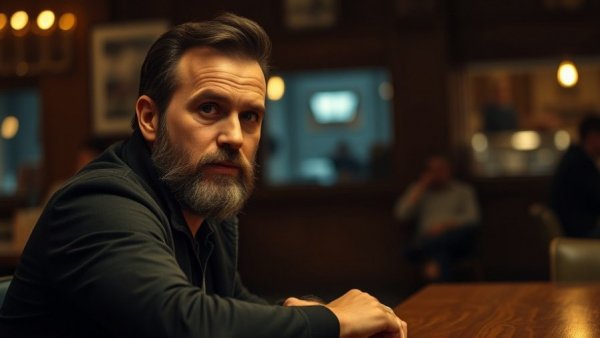 Man discusses unsolvable relationship problems at a table.