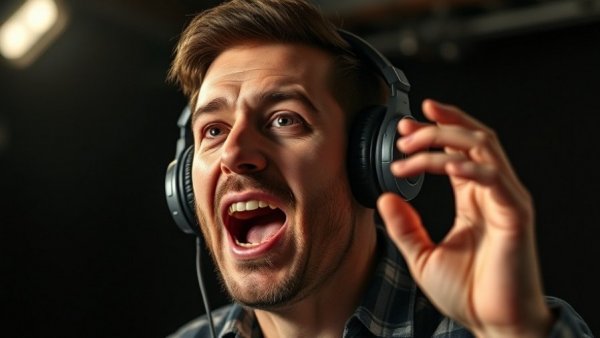 Man discussing being the bottleneck, dark studio setting.