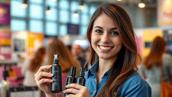 K-18 Hair Science Innovations product display at expo.