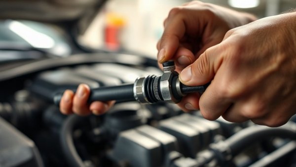 Hands repairing damaged O2 sensor wiring in a garage setting.