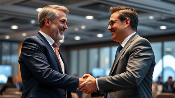 Business executives discuss Ford's Reinvention Strategy at a conference.
