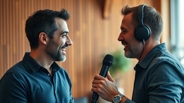 Man discussing how to build a brand in 2027 in a studio setting.