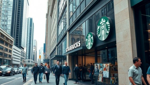 Starbucks storefront with pedestrians passing by regarding lawsuit.