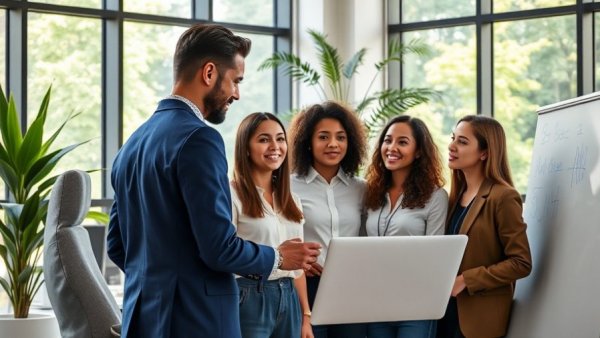 Diverse team demonstrating effective delegation in a business meeting.