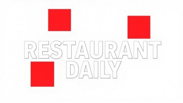 Geometric podcast cover design for restaurant industry news.