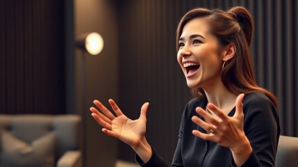 Young woman discussing switching to FieldPulse in studio setting