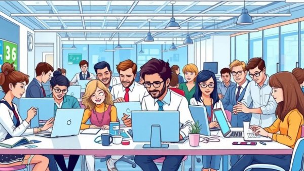 AI Agent Studio for Small Businesses in a modern coworking space
