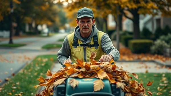 Leaf cleanup for lawn care professionals using vacuum equipment