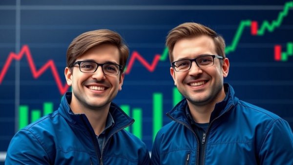 Innovative Financing for HVAC Industry concept with two men illustrating financial growth.