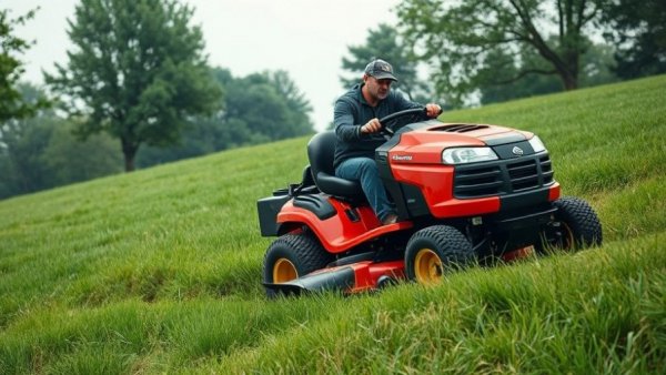 Expertly mowing steep hills safely without flipping over
