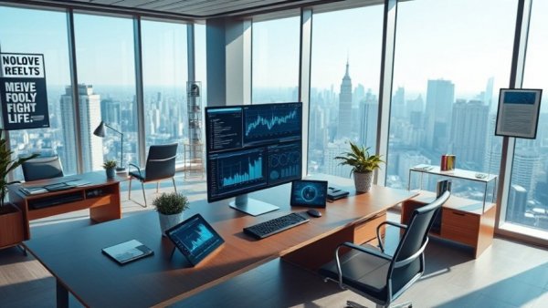 Modern office showcasing benefits of equipment management software