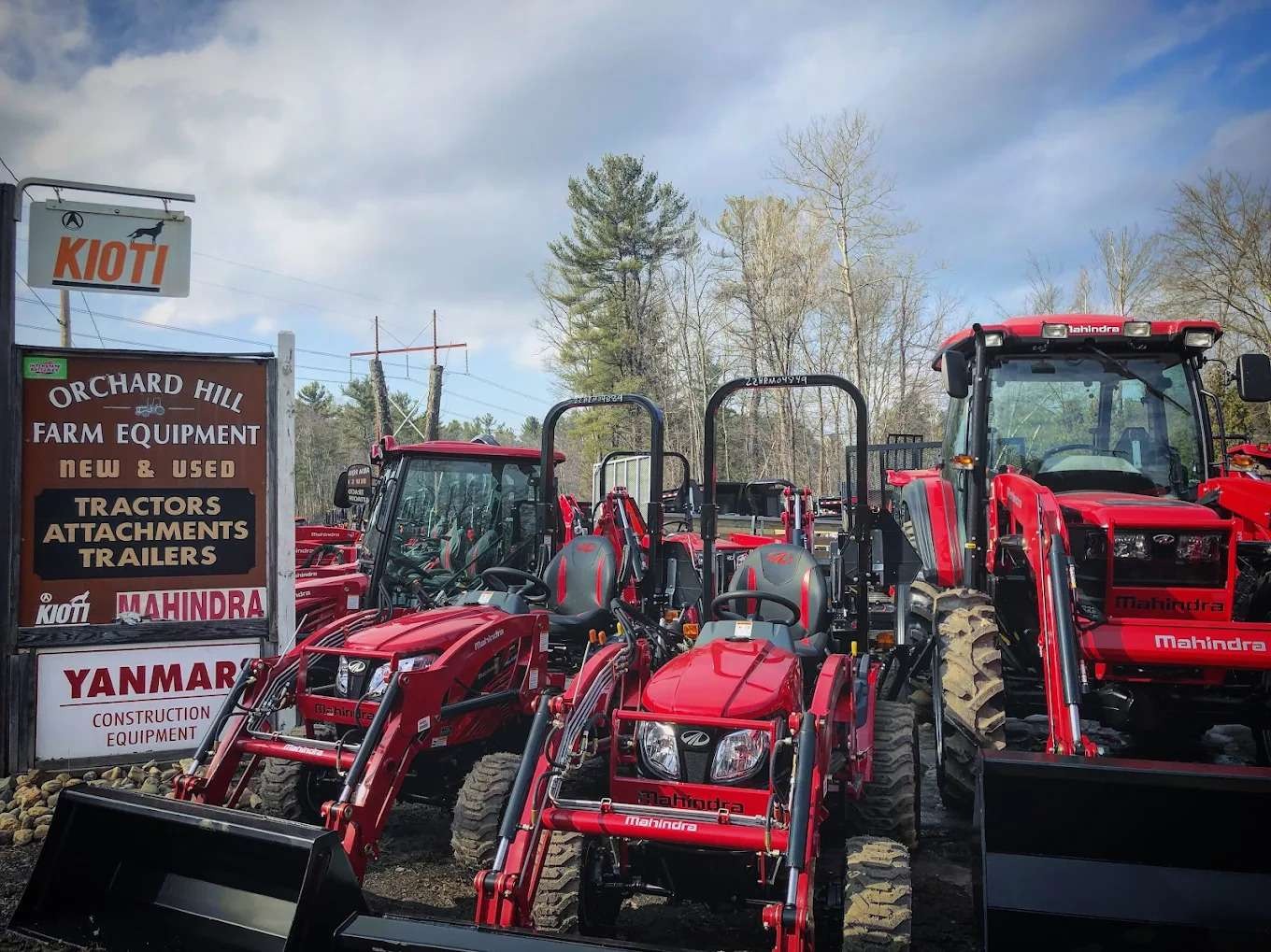 Orchard Hill Farm Equipment &Trailer Sales Belchertown, Massachusetts logo, bold modern branding