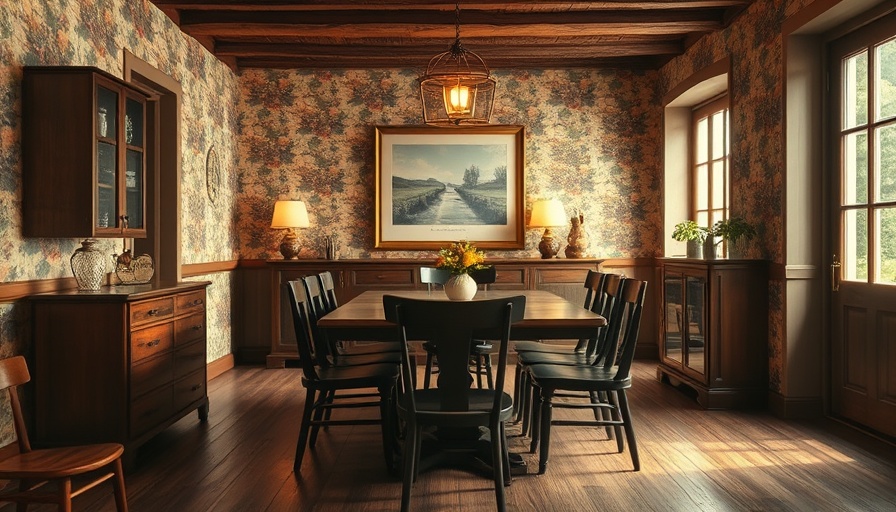 Cozy dining room with rustic decor from small online decor shops.