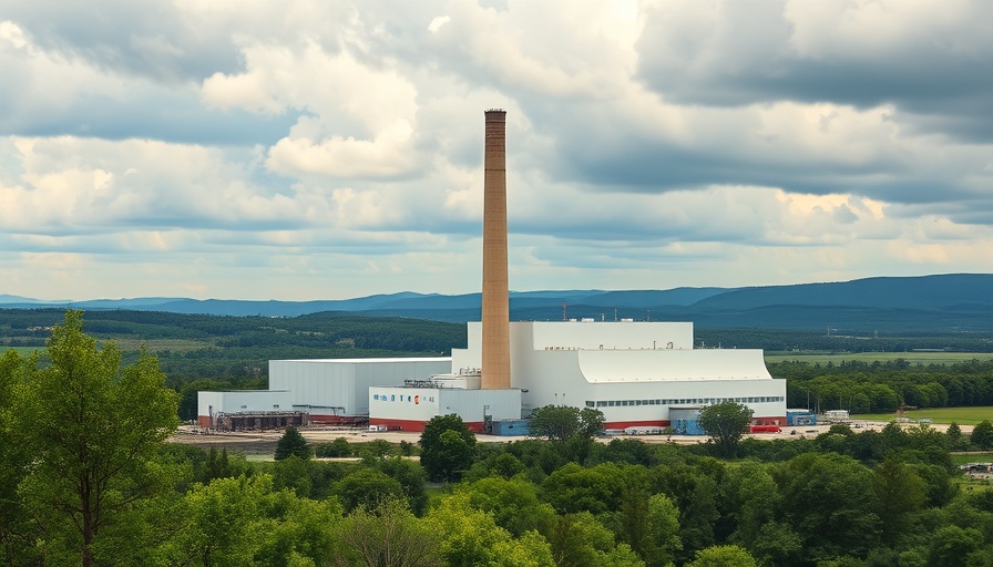 Palm Beach County waste-to-energy plant with tall chimney