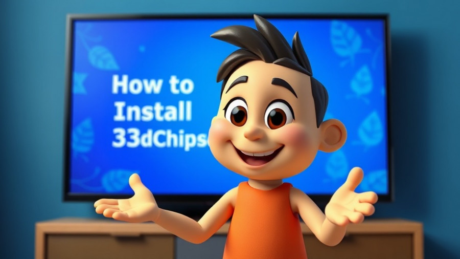 Cartoon guide for 35-ds3chipdus3 installation presented by a character.