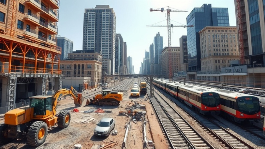 Urban construction site near railway, modern cityscape, home remodeling service near me