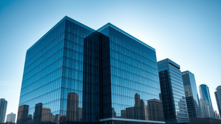 Modern corporate building in Singapore's urban environment.