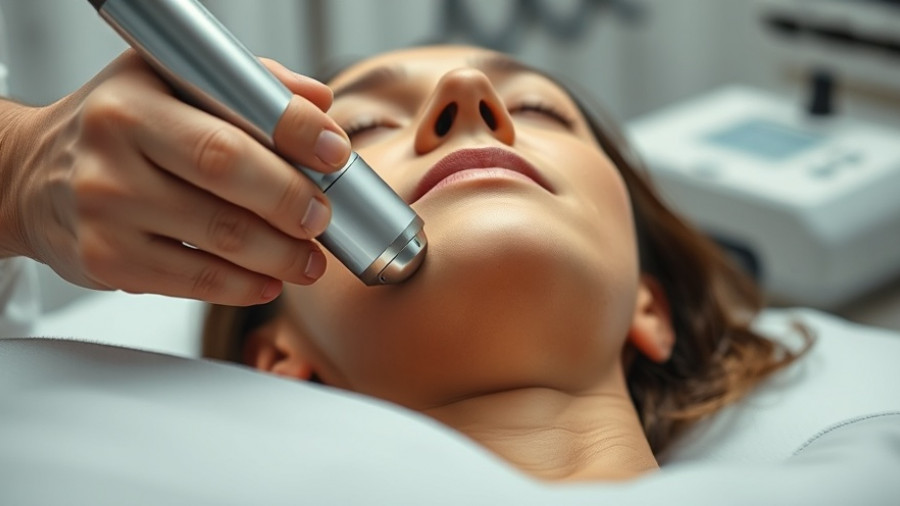 Close-up of shockwave therapy session for pain relief in Towson MD.