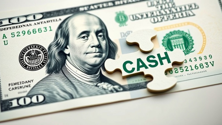 Conceptual puzzle featuring $100 bill with missing piece labeled 'CASH', related to Chiropractic Practice Financing.