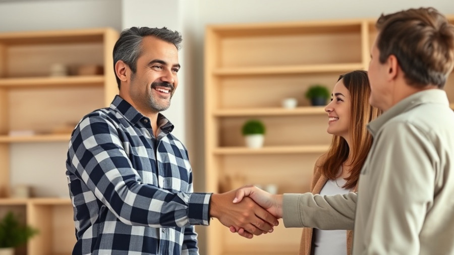 Happy couple and businessman sealing deal, buying a chiropractic practice.