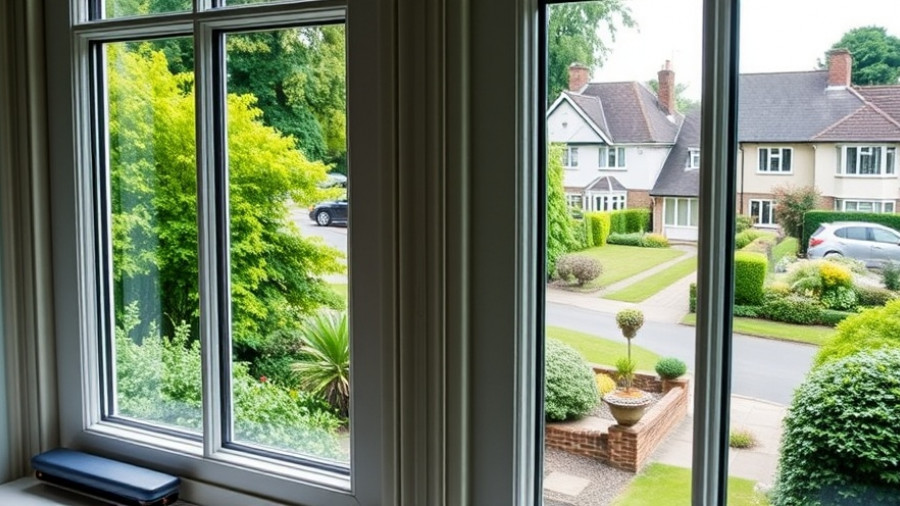 Secondary glazing installation on windows with garden view.