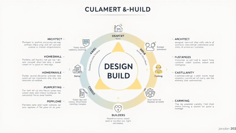 Design-Build Excellence infographic highlighting roles of architect, homeowner, builder.
