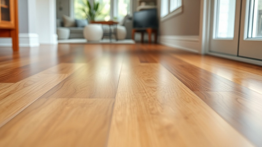 Polished engineered hardwood flooring after scratch repair.