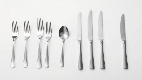 Minimalist Japanese flatware designs on white background.