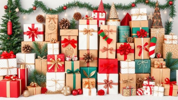 Creative holiday gift ideas collage with diverse items, showcasing variety.