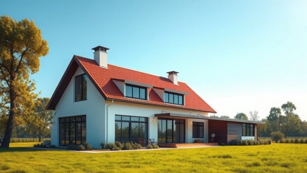Modern Design Inspired by Czech Architecture in a rural landscape.
