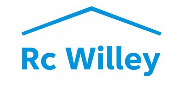 Quality Furniture and Appliances from RC Willey logo design.