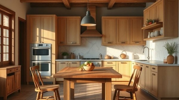 Chic kitchen remodeling with rustic and modern elements.