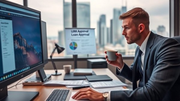 Businessman reviewing loan approval for financing options to buy a chiropractic practice.