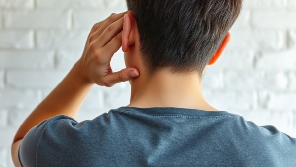 Person experiencing ear pain holds their ear; ear pain causes TMJ symptoms.