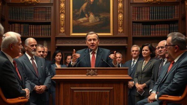 Officials during a formal press conference discussing the FDA drug review process.