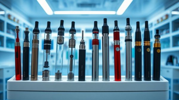 Vape pens in lab setting highlighting vaping as medical treatment.