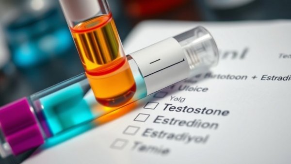 Hormone test tube on checklist relevant to acne incidence in transgender individuals.