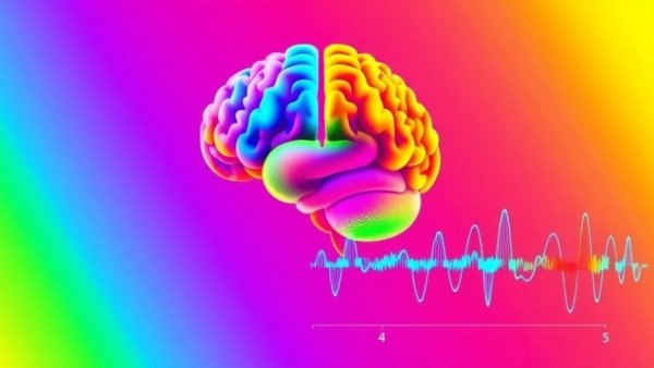 Illustration of brainwave activity to evaluate Alzheimer’s disease with brain stimulation.