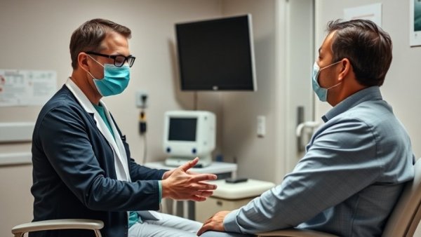 Doctor testing patient for Long COVID brain fog symptoms.